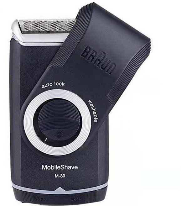 BRAUn 百靈 MobileShave M30電動剃鬚刀, 黑色, 單品