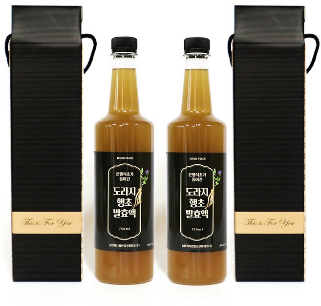 11년숙성도라지은행식초 750ml 2병, 2개, 2개