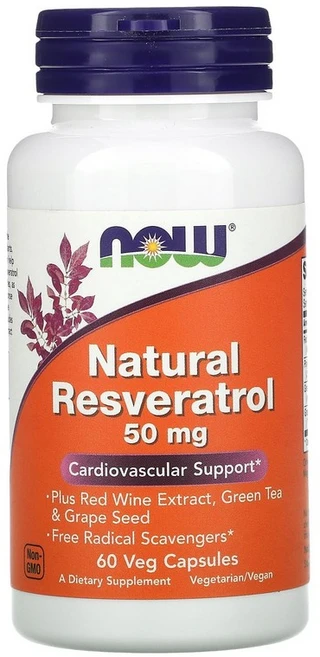 나우푸드 내추럴 레스베라트롤 50mg 베지 캡슐 비건, 60정, 1개 - 쿠팡