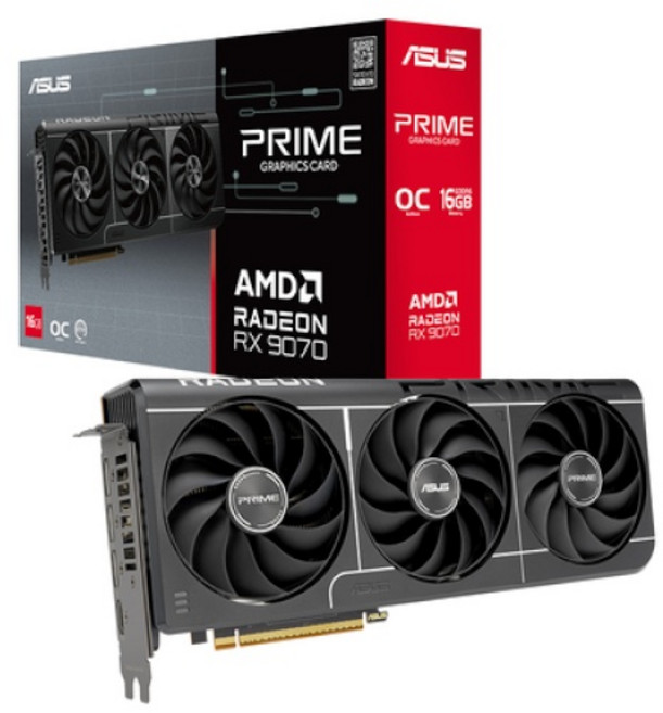 ASUS PRIME 라데온 RX 9070 EVO OC D6 16GB 대원씨티에스