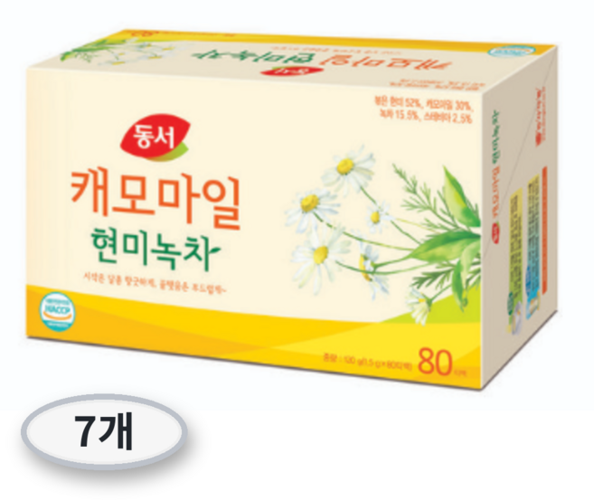 동서 캐모마일 현미녹차, 1.5g, 80개입, 7개