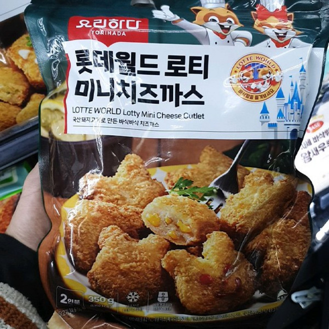 요리하다 x 롯데월드 로티 미니치즈까스, 1개, 350g, 1개