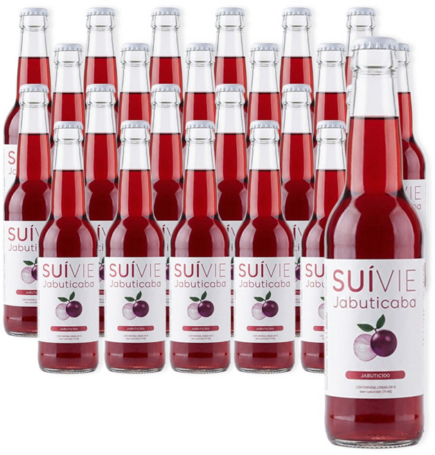 수이비 자보티카바 100% 거북이 주스 항산화 스파클링 병, 24개, 275ml