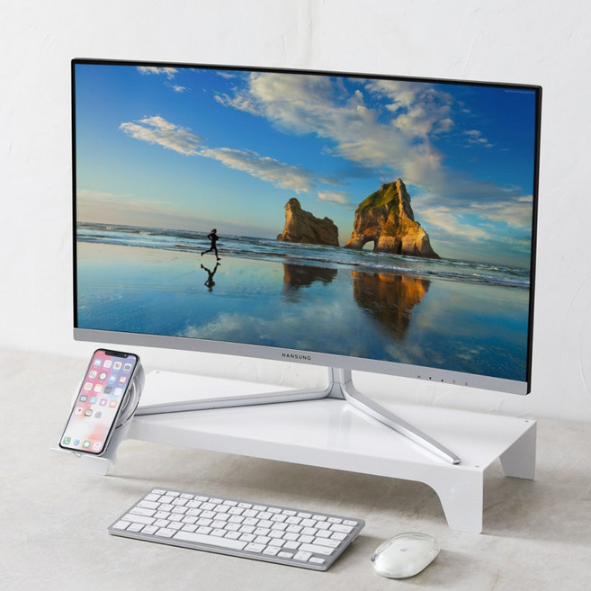 데일리마일샵 메탈 듀얼 모니터받침대, 1개, DMS_ 그레이_W-500