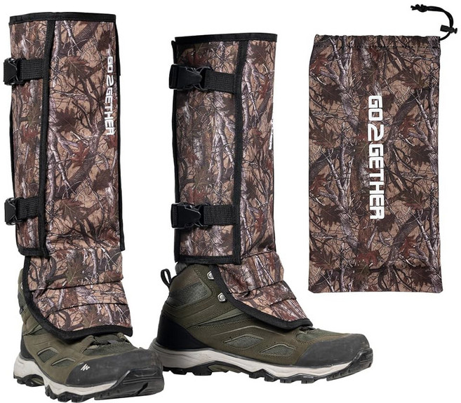 G2 GO2GETHER 스네이크 게이터 사냥용 남녀용 방수 채프 사이즈 조절 가능한 신발 부츠 레그 게이터