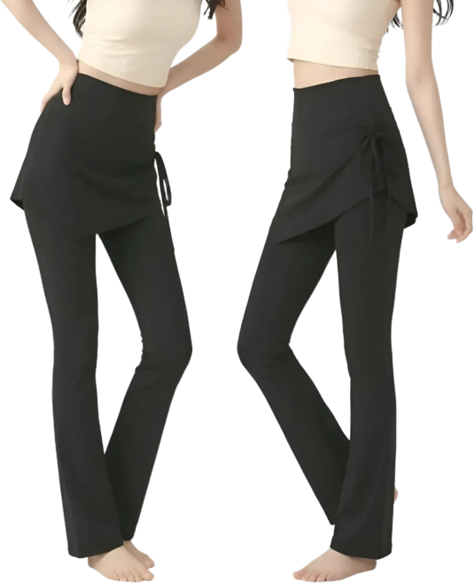 바디프리즘 하이웨스트 치마 부츠컷 레깅스