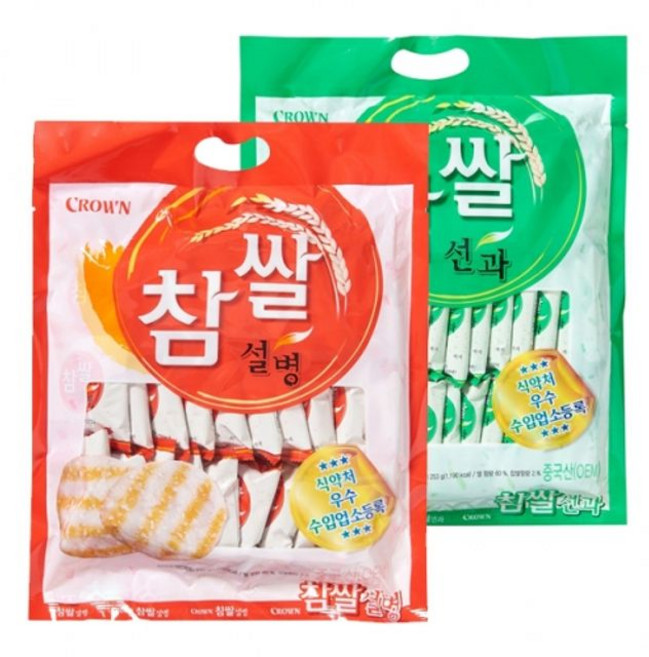 크라운 참쌀설병 선과 128gx20개입 270gx10개입, 115g, 20개
