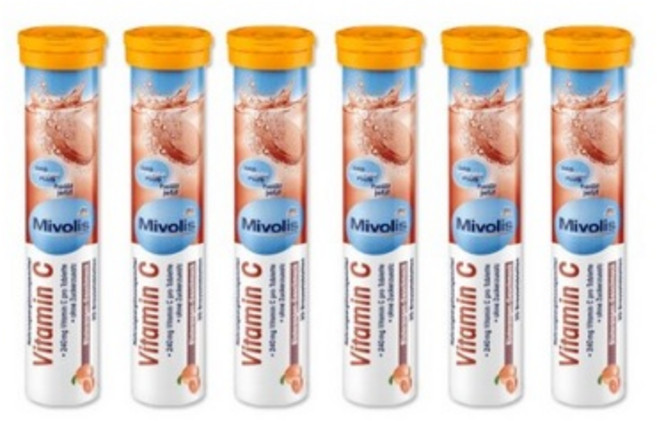 [당일출고] 미볼리스 비타민C 발포비타민 20정 6개 Mivolis Vitamin C Brausetabletten 6set