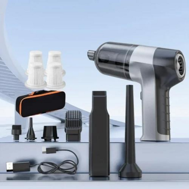 차량용 무선 청소기 핸디 미니 소형 에어건 흡입력 초강력 휴대용 에어 핸드 강력 캠핑, 3) Pro 4HEPA  BOX, 3) Pro 4HEPA  BOX