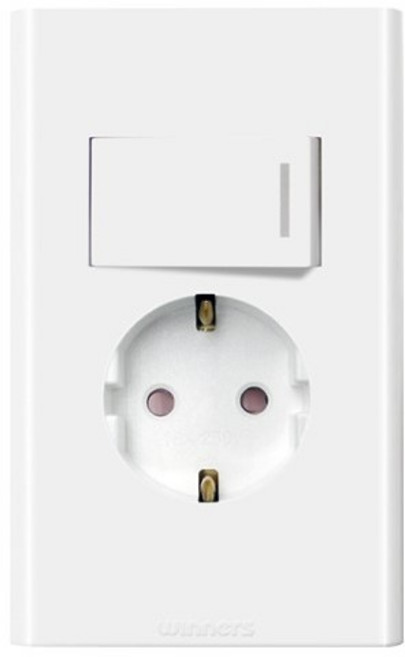 위너스 매입 스위치부착 1구 콘센트 스위치형 콘센트, 1개
