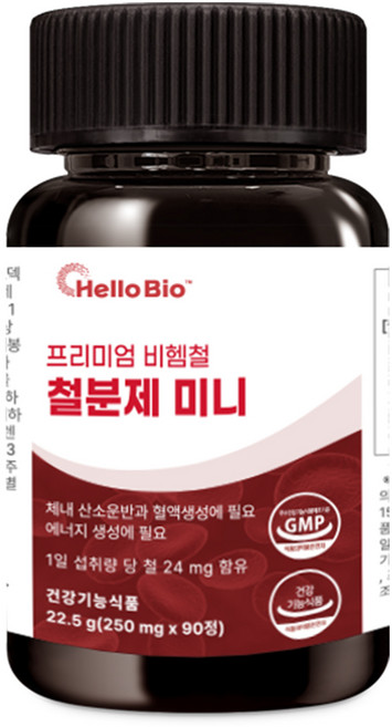 헬로바이오 프리미엄 철분제, 90정, 1개