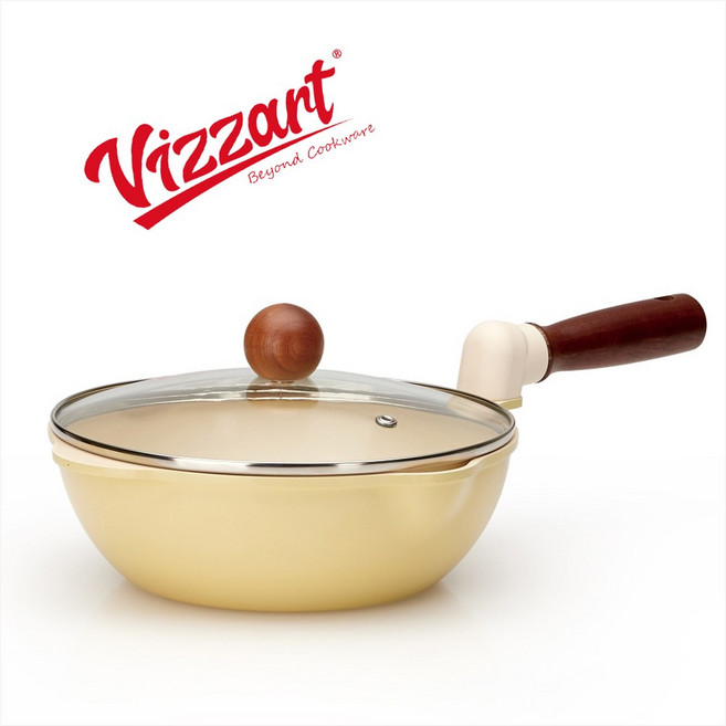 비자트 IH 스피드 세라믹 편수냄비(웍)-케이스포장/직화사용가능/볶음팬/멀티팬, 1개, 22cm