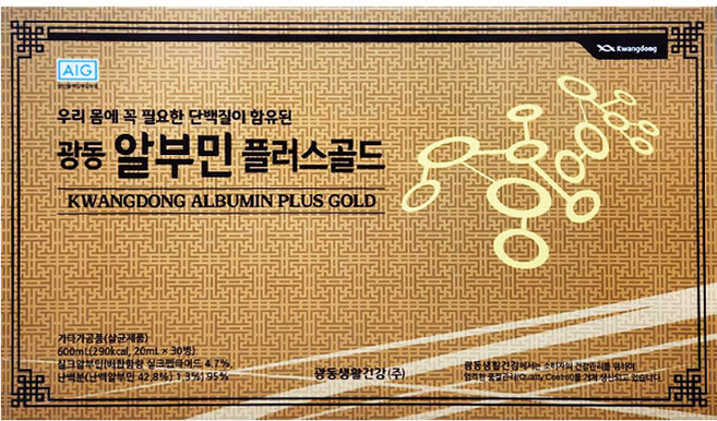 광동 알부민 플러스 골드 마시는 알부민, 1개, 600ml