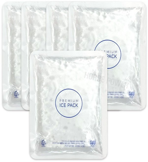 HORSE POWER 홀스파워 아이스팩 완제품 젤타입 (소) 12cm x 17cm, 1세트, 5개
