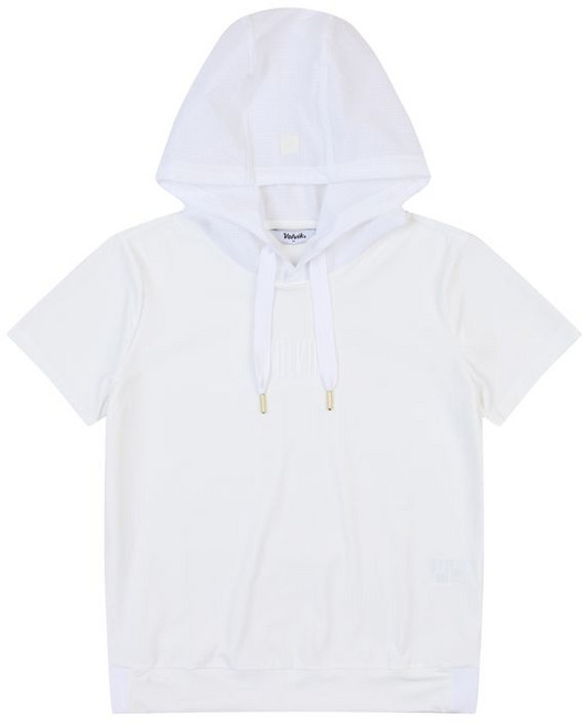 볼빅 어패럴 여성 골프 패턴 후드 반팔 티셔츠 VLTSN504 OW