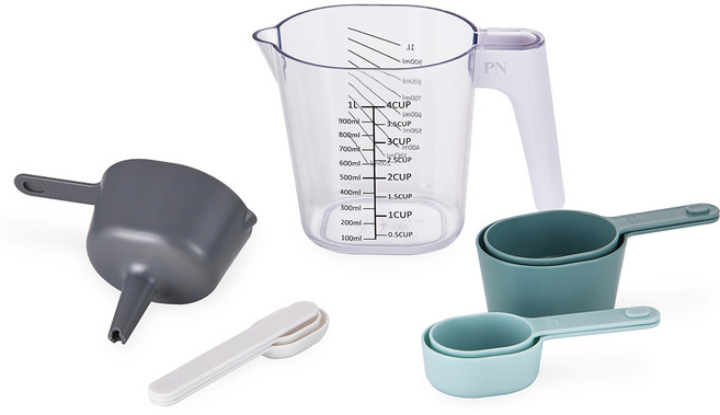 PN풍년 계량도구 9종세트 요리 베이킹 수ml에서 1리터/ 계량컵 계량스푼 깔때기 스크래퍼 홈베이킹 쿠킹클래스