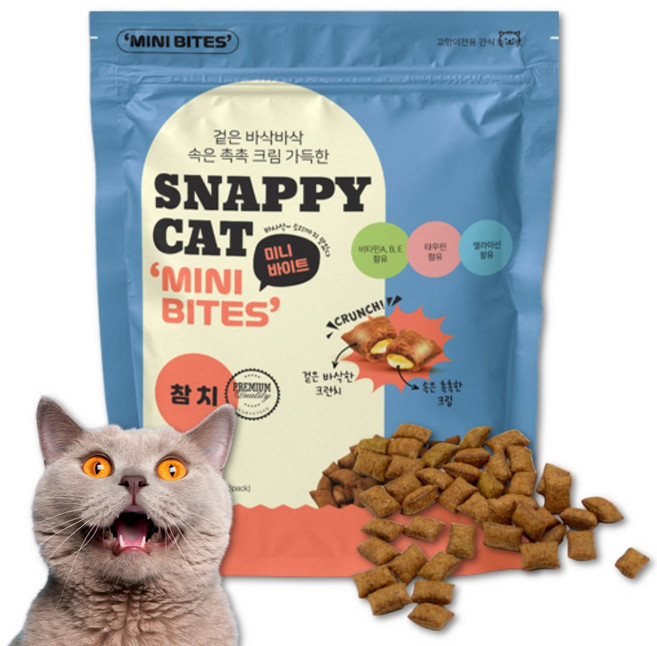 스내피캣 고양이 크런치 간식 미니바이트 대용량, 1개, 300g, 참치