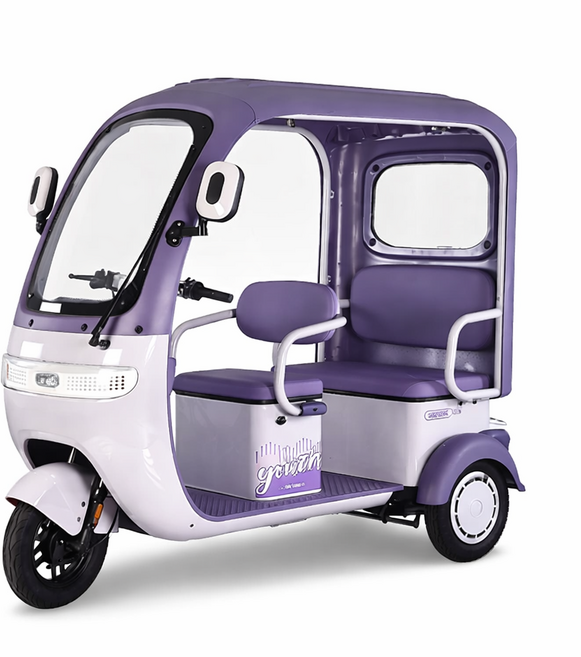 칠초 어르신전동차 노인 장애인 경량 전동휠체어 전동차 카트 사륜전기스쿠터, 1개, 보라