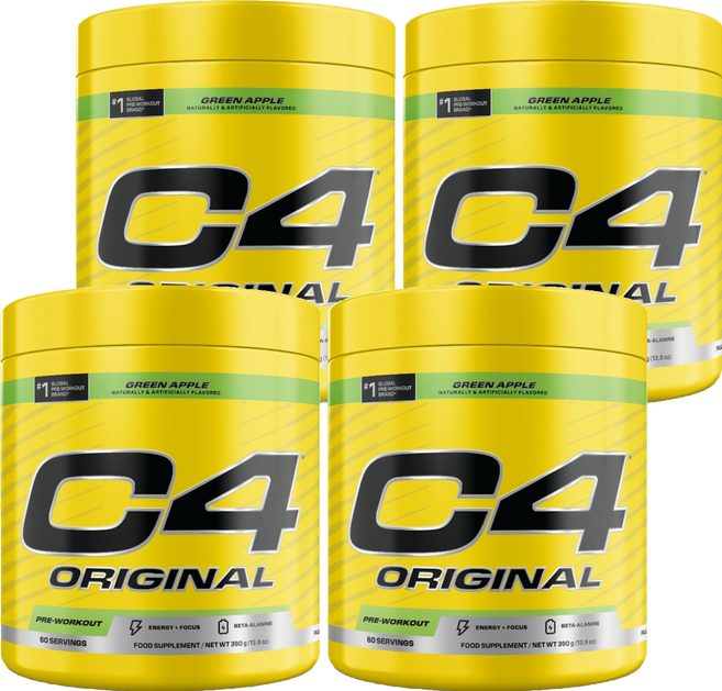 CELLUCOR C4 經典款運動前補充品 青蘋果口味, 390g, 4個