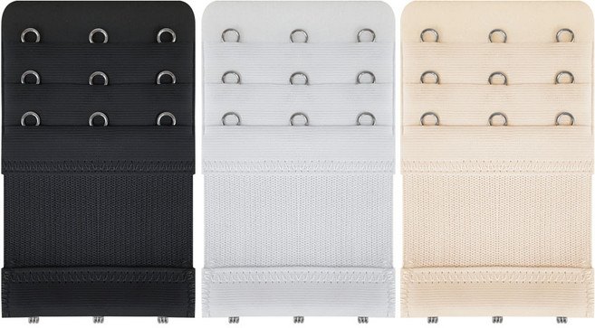 마켓콩 여성 매직 스판 밴딩 신축 브라 연장 후크 (3단)-브래지어 사이즈 조절 브라끈