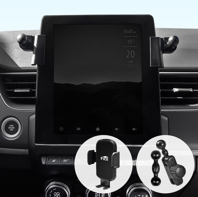 픽스글로벌 픽스 르노 XM3 조에 캡처 전용 차량용 핸드폰 거치대 세트, 1세트