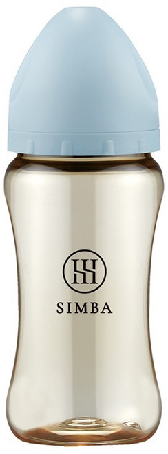 SIMBA辛巴 寶寶奶瓶 安全材質 寬口設計 防脹氣, 晨藍(圓孔S), 1個, 270ml