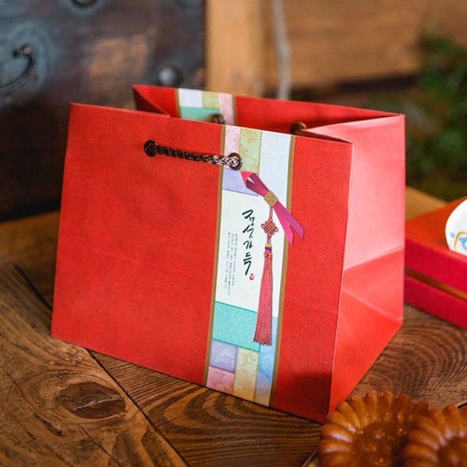 화과자박스쇼핑백/모시-10구 33x13x19.5cm, 1개