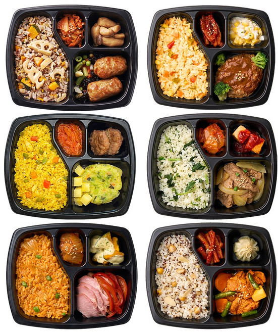 굿스푼 편의점 대용 3찬 양많은 고기 직장인 도시락 일주일 식단 6종 6팩 1479g (냉동), 6개, 212g