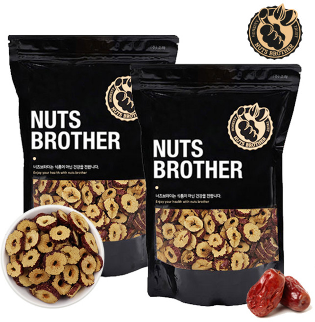 너츠브라더 건조대추칩, 2개, 400g