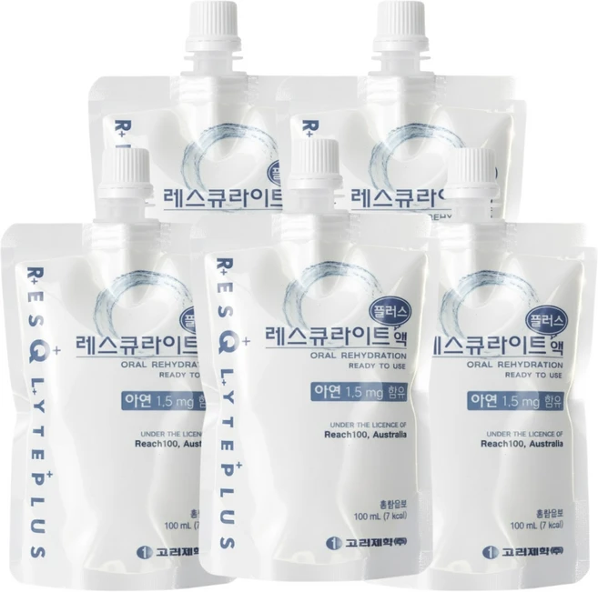 [건강기원] 레스큐라이트 플러스액 수분 보충 전해질 미네랄 충전, 100ml, 5개 - 쿠팡