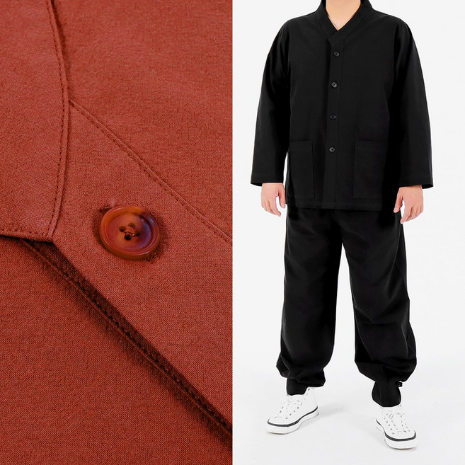 [조선클로젯] 공용 20수면 소뿔단추 브이저고리 상하세트 생활한복 3334