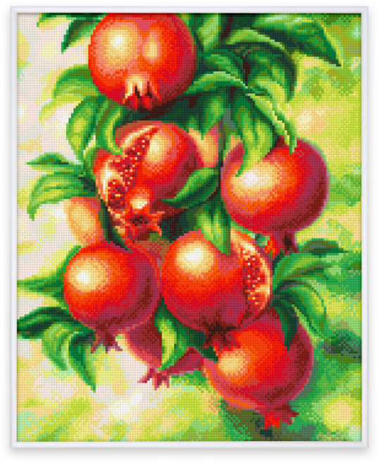 블링블링 보석십자수 슬림액자패키지 50x40cm (AB+원형), 1세트, BL5040-017 (석류)