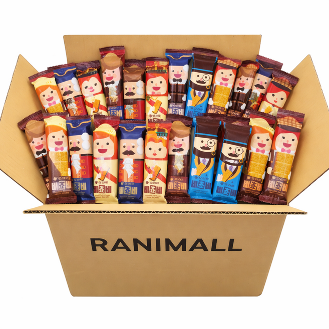 오리온 비쵸비 대용량 초코샌드 과자 사무실 탕비실 개별포장 어린이간식 행사간식, 35g, 20개