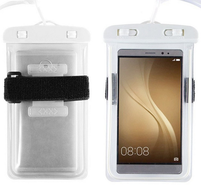 라베코 IPX8 등급 스마트폰 방수백 스포츠 암밴드 넥스트랩, 1개, 화이트