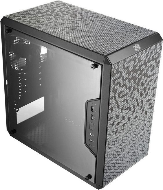 쿨러 마스터박스 Q300L 마이크로-ATX PC 케이스 - 마그네틱 먼지 필터 모듈식 조절식 IO 패널 천공 공기 흐름 설계 120mm 프리 설치 팬 1개 블랙