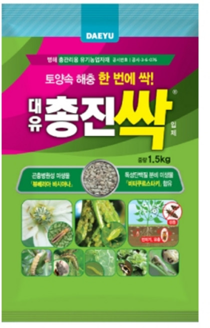 총진싹 1.5kg 고추 화초 뿌리파리 진딧물 총채벌레약 미생물 백강균 친환경 토양살충제, 1개