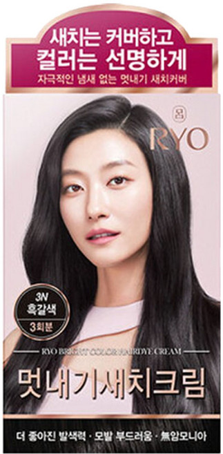 려 우아채 멋내기 새치크림 6종 헤어컬러, 3N흑갈색, 1개