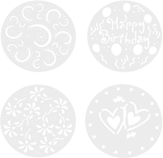 조리일기 케이크 스텐실 세트 4P, 1개