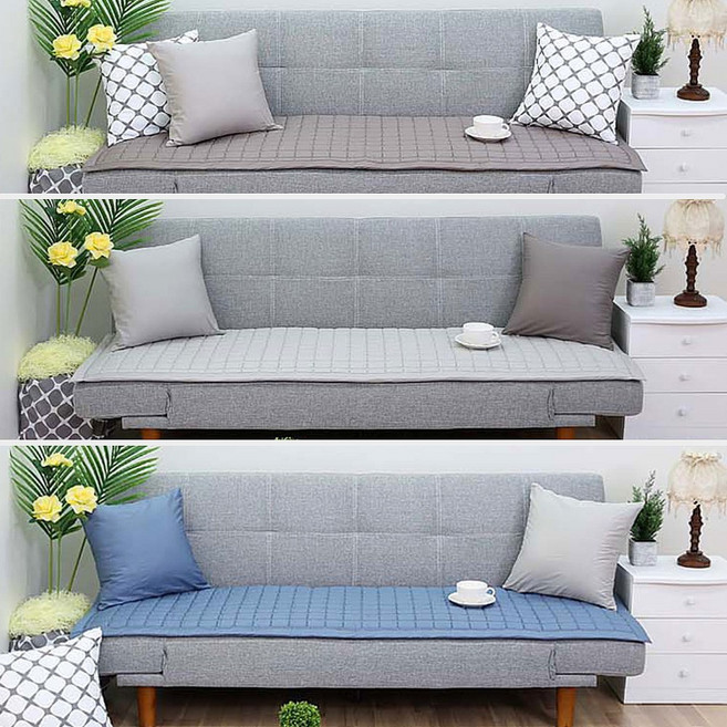 국산 순면 누빔 소파패드 부드러운 미끄럼방지 쇼파매트 소형 대형 4인용