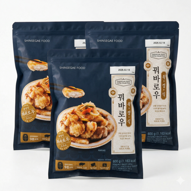 신세계푸드 북경식 꿔바로우 600g 술안주 자취 캠핑 탕수육 아이 반찬, 없음, 3개