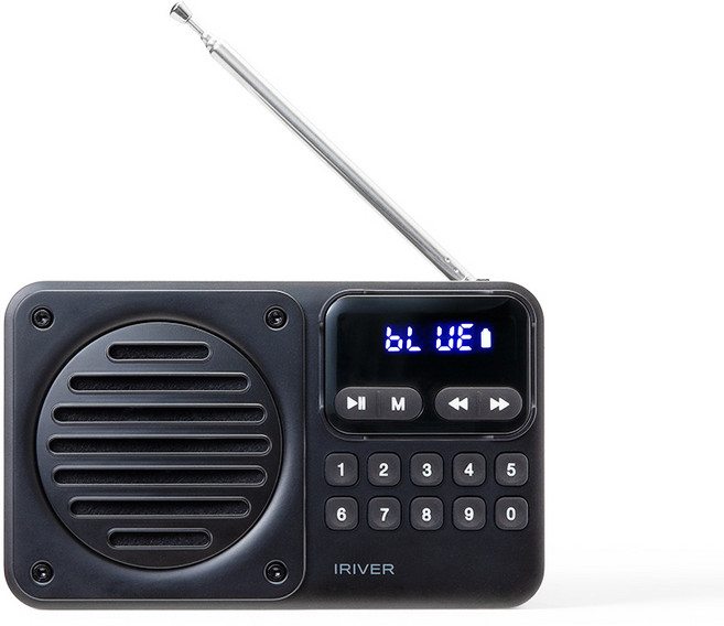2025년 8월출시 신제품 휴대용 라디오 스피커 아이리버 IRS-C101 블루투스 MP3플레이어 FM라디오 배터리내장, 다크그레이