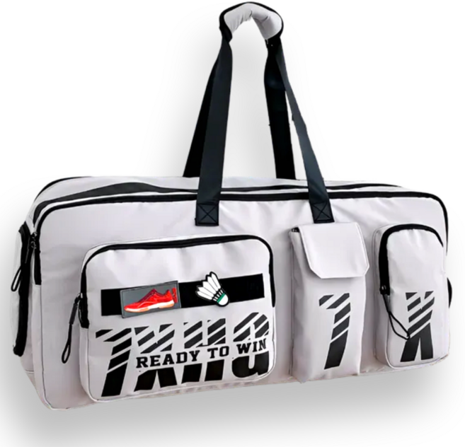 빅사이즈 올인원 수납 배드민턴 가방, 그레이, 1개