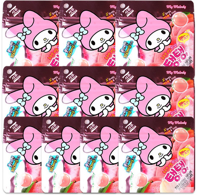 산리오 마이멜로디 탱글탱글 젤리, 40g, 10개