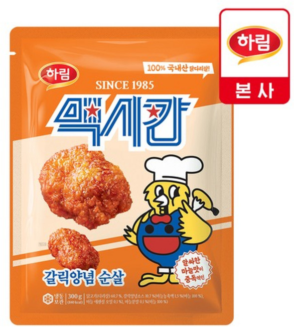 맥시칸 갈릭양념 순살치킨 300g 1봉, 1