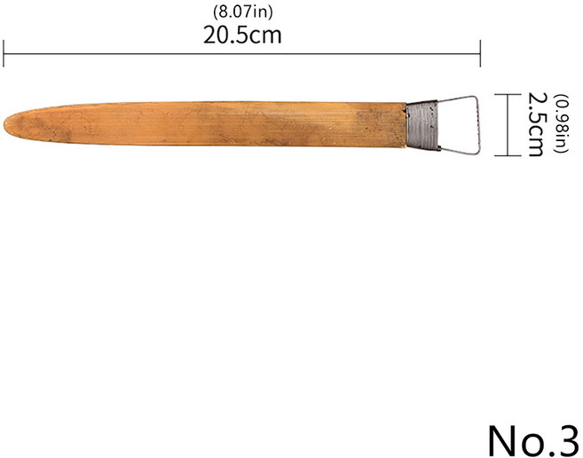 도자기 세라믹 도구 확대 톱니 점토 질감 붙여 넣기 수정 조각 플라스틱 대나무 손잡이, 04 No.3