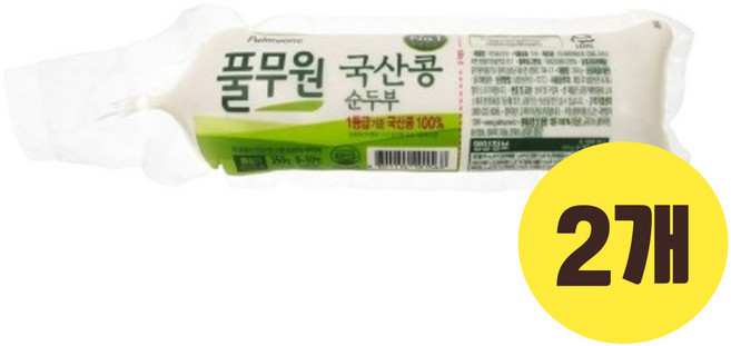 풀무원 국산콩 순두부 350g, 2개