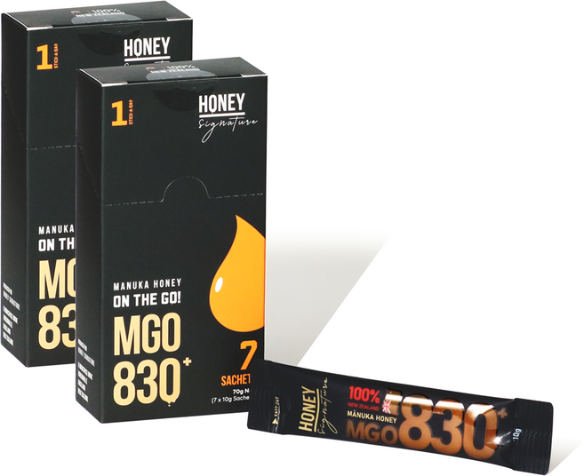 허니시그니처 뉴질랜드 마누카꿀 스틱 MGO830+ 7개입, 2박스, 70g