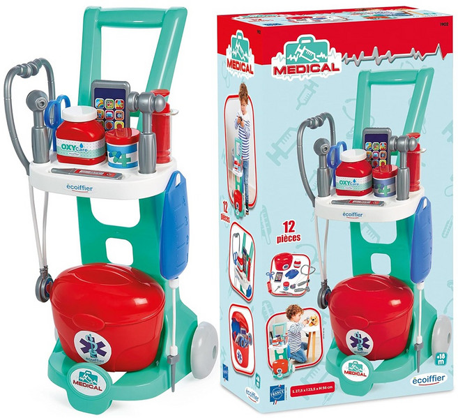 이쿠아피에 병원놀이 카트 의사놀이 역할놀이 장난감 어린이 병원놀이세트 유아 완구, 1개, 혼합
