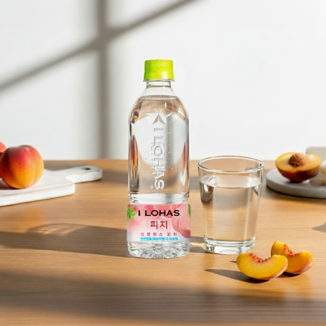 이로하스 일로하스 피치 모모 일본 복숭아물 음료, 540ml, 2개