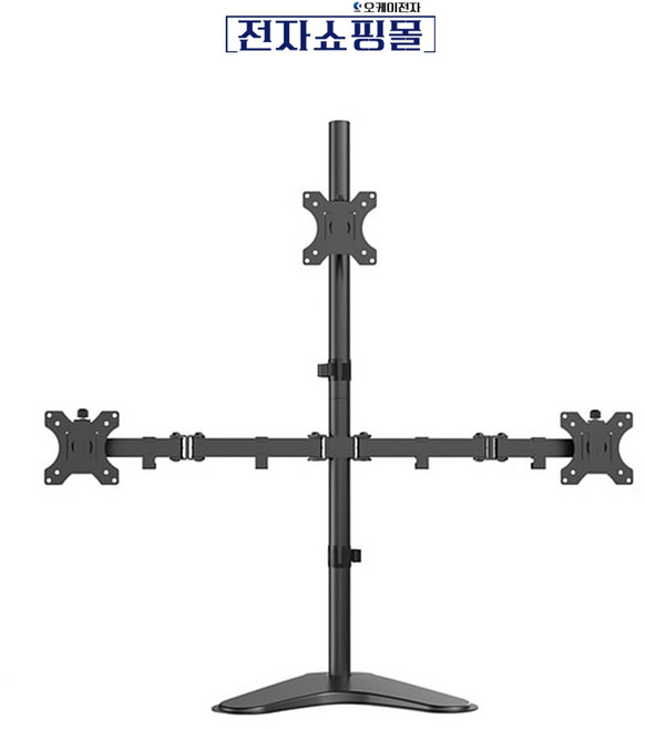 EZ M3-S210 모니터 3대 멀티모니터 책상 브라켓 스탠드 거치대 피벗 세로거치